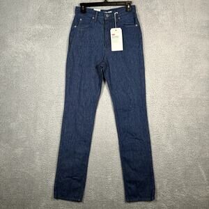 Levis Jeans Womens 26x33 Indigo Dark Wash 70s High Slim Straight Wellthread New